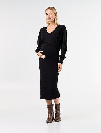 Robe pull maternité 2-en-1