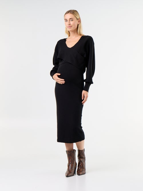 Robe pull maternité 2-en-1 - Kiabi Robe pull maternité 2-en-1 - Kiabi