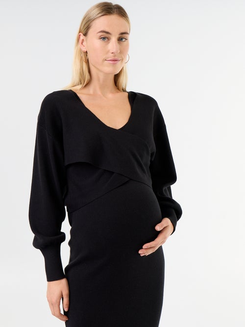 Robe pull maternité 2-en-1 - Kiabi Robe pull maternité 2-en-1 - Kiabi