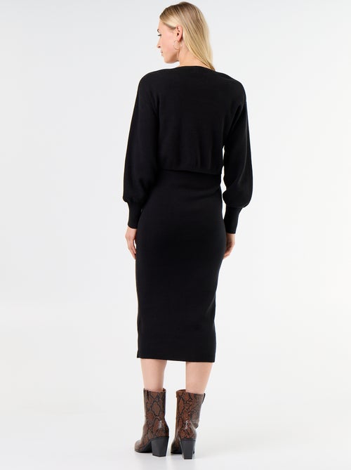 Robe pull maternité 2-en-1 - Kiabi Robe pull maternité 2-en-1 - Kiabi