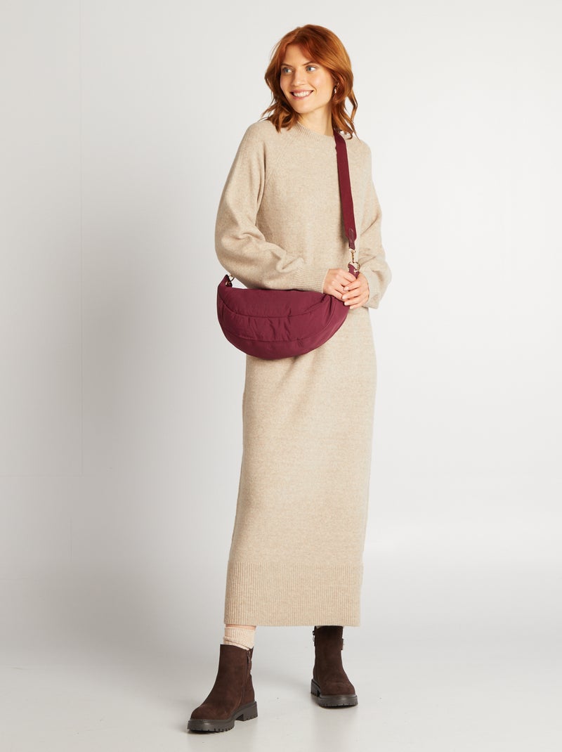 Robe pull midi Beige - Kiabi