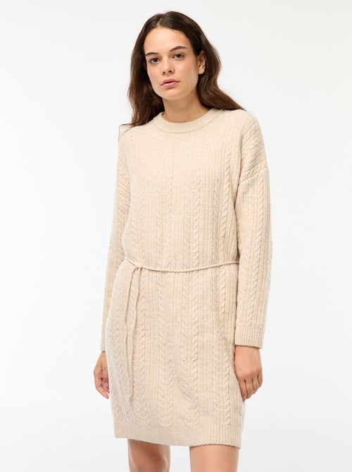 Robe pull torsadée en maille - Kiabi