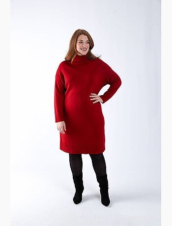 Robe pull unie PAPRIKA