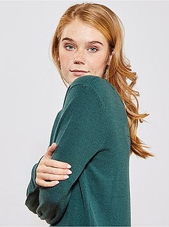 Robe pull V devant et dos - Kiabi