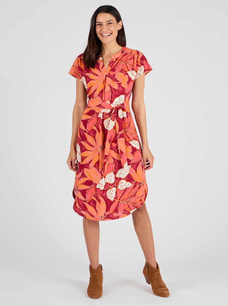 Robe pure viscose Climatyl - Damart Rouge - Kiabi