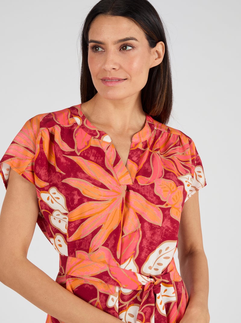 Robe pure viscose Climatyl - Damart Rouge - Kiabi