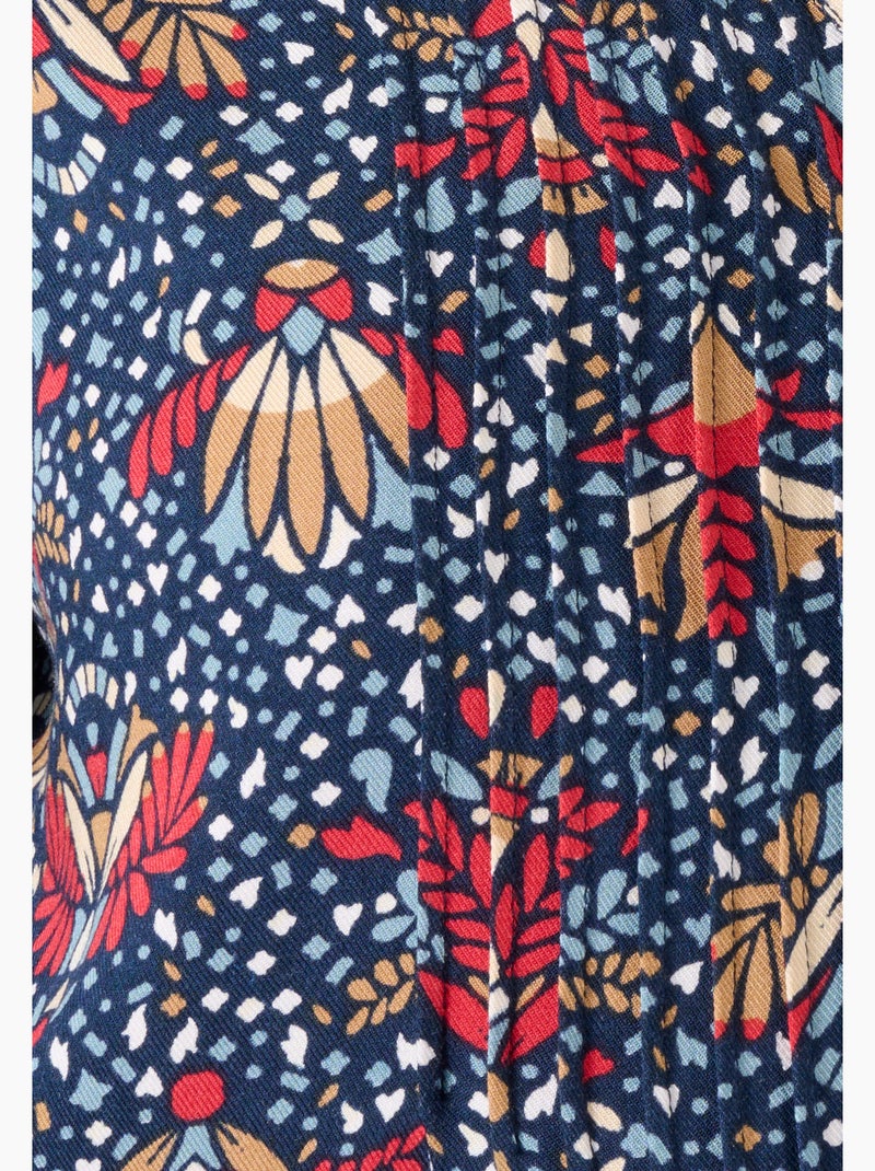 Robe pure viscose Lenzing(TM) EcoVero(TM) - Damart Bleu - Kiabi