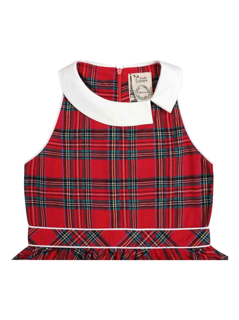 Robe Qui Tourne  à Carreaux Tartan   HEPBURN - La Faute à Voltaire Rouge - Kiabi