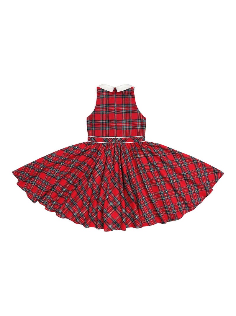Robe Qui Tourne  à Carreaux Tartan   HEPBURN - La Faute à Voltaire Rouge - Kiabi