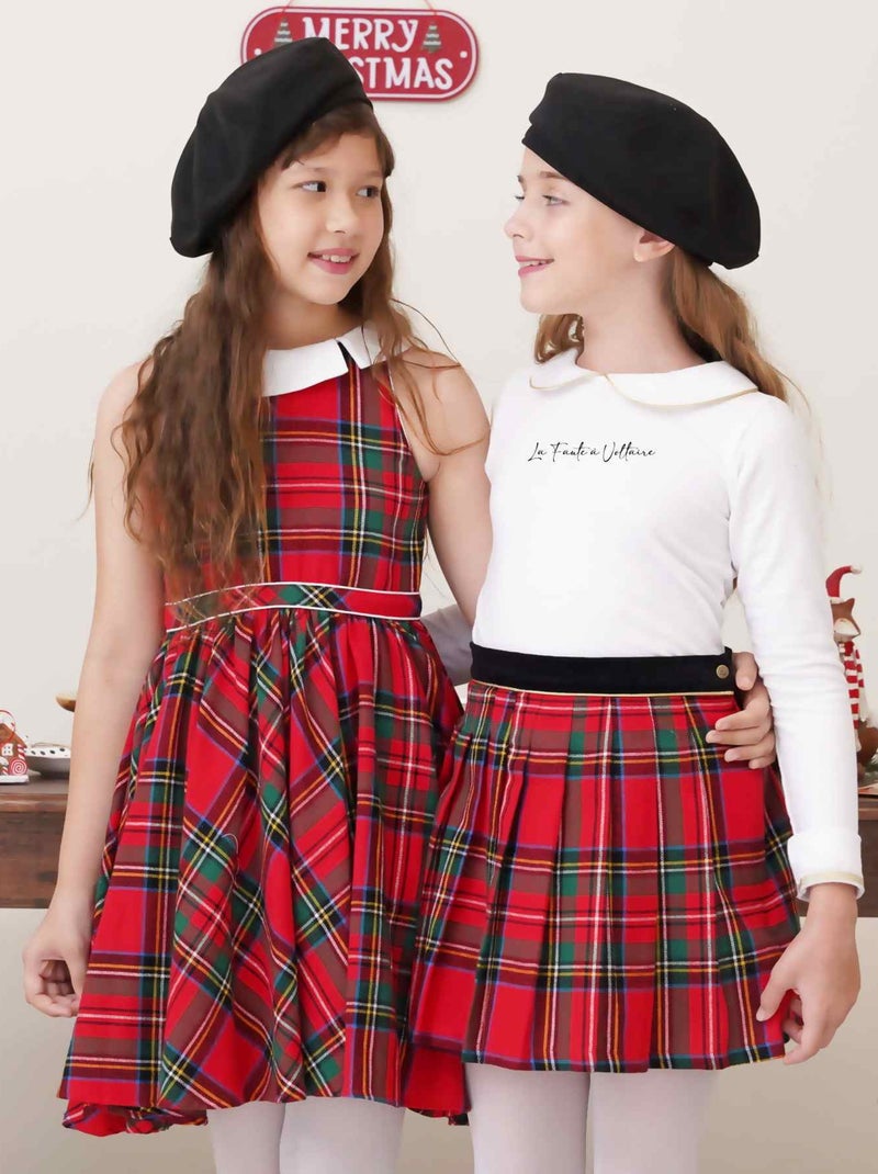 Robe Qui Tourne  à Carreaux Tartan   HEPBURN - La Faute à Voltaire Vert/Rouge - Kiabi