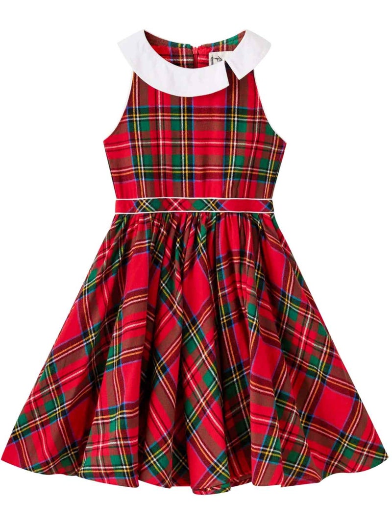 Robe Qui Tourne  à Carreaux Tartan   HEPBURN - La Faute à Voltaire Vert/Rouge - Kiabi