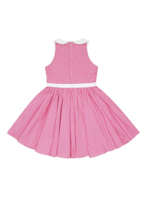 Robe Qui Tourne  à Carreaux Vichy  et Col Claudine  HEPBURN - La Faute à Voltaire - Kiabi