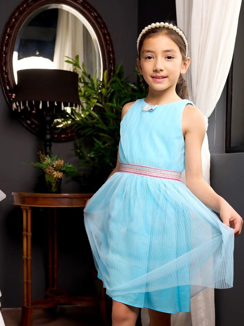 Robe Qui Tourne Fille   Ciel Paillettes  HEPBURN - 'LA FAUTE A VOLTAIRE' Bleu clair - Kiabi