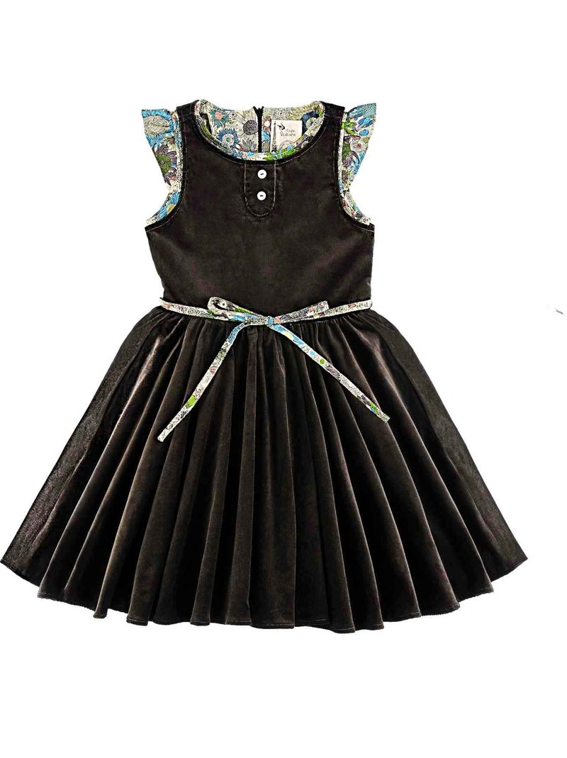 Robe Qui Tourne Hiver  en Velours   HEPBURN - La Faute à Voltaire Marron chocolat - Kiabi