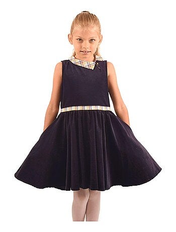 Robe qui Tourne Hiver Velours Carreaux HEPBURN - La Faute à Voltaire