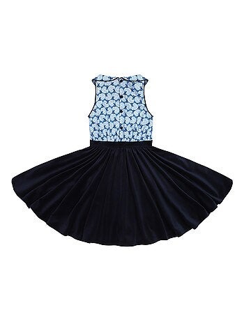 Robe Qui Tourne Velours et Liberty HEPBURN - La Faute à Voltaire