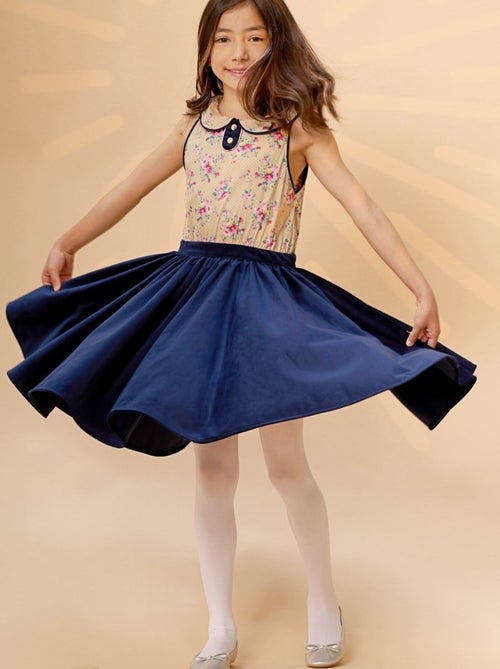 Robe Qui Tourne  Velours   Fleuri   HEPBURN - La Faute à Voltaire - Kiabi