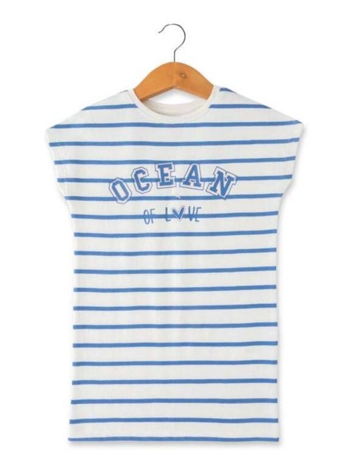 Robe rayé Fille en molleton - Kiabi