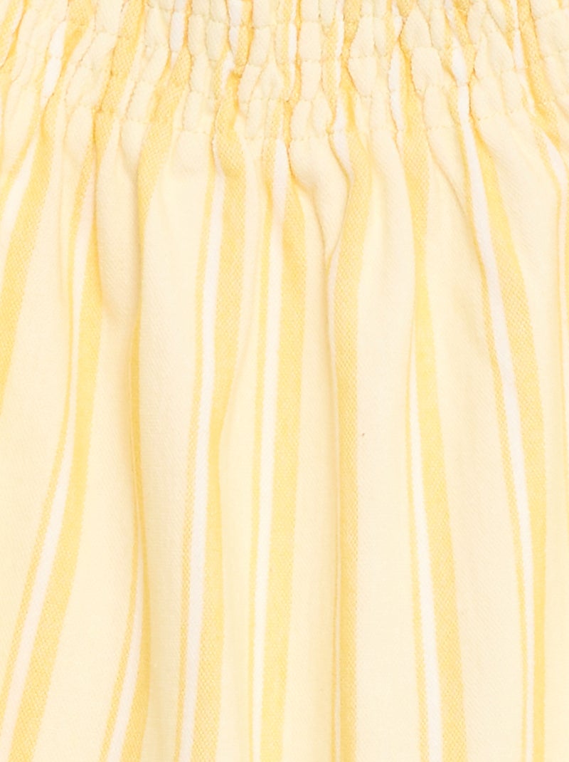 Robe rayée à bretelles Jaune - Kiabi
