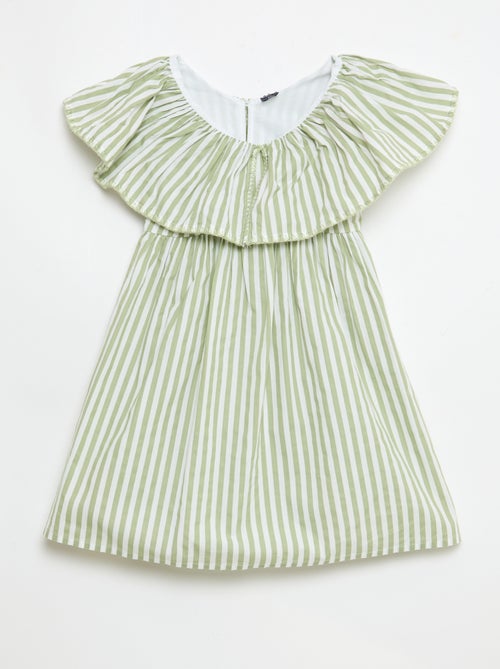 Robe rayée en coton - Kiabi