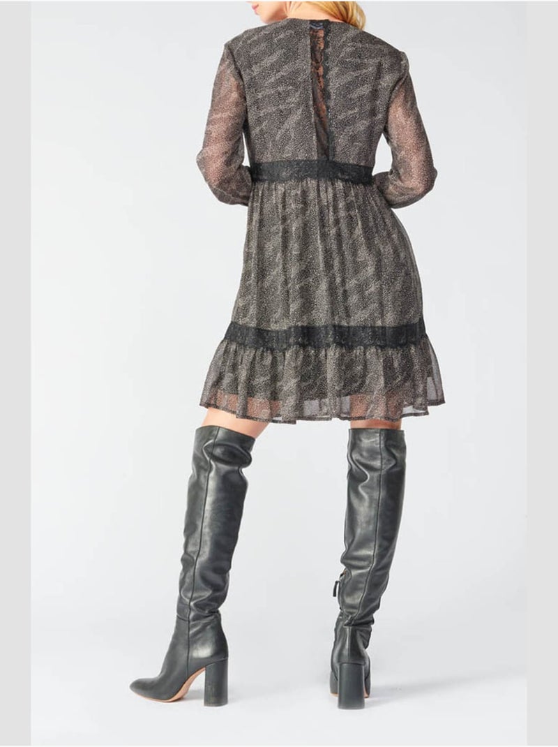 Robe RENA evasée, patineuse 'Le Temps Des Cerises' Noir - Kiabi