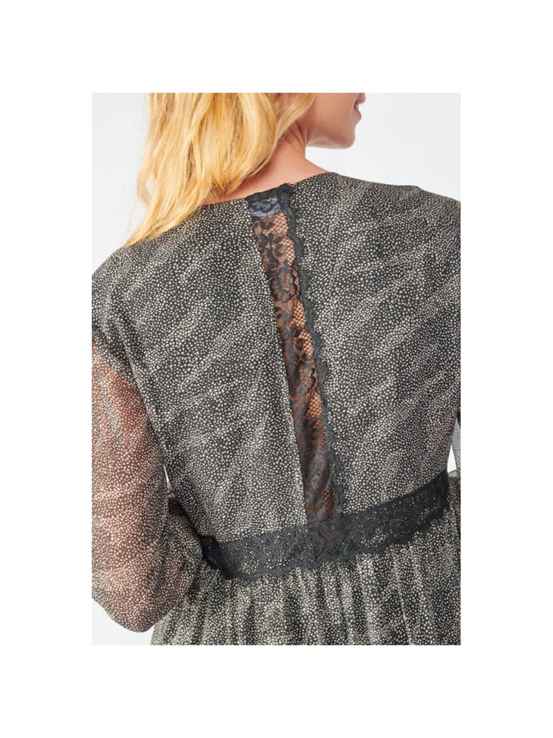 Robe RENA evasée, patineuse 'Le Temps Des Cerises' Noir - Kiabi