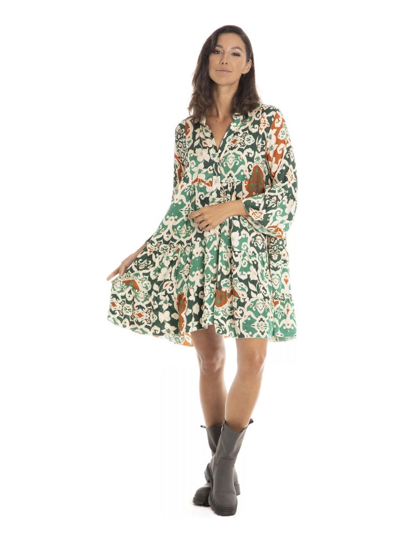 Robe ROMY Vert Robe mao Vert - Kiabi