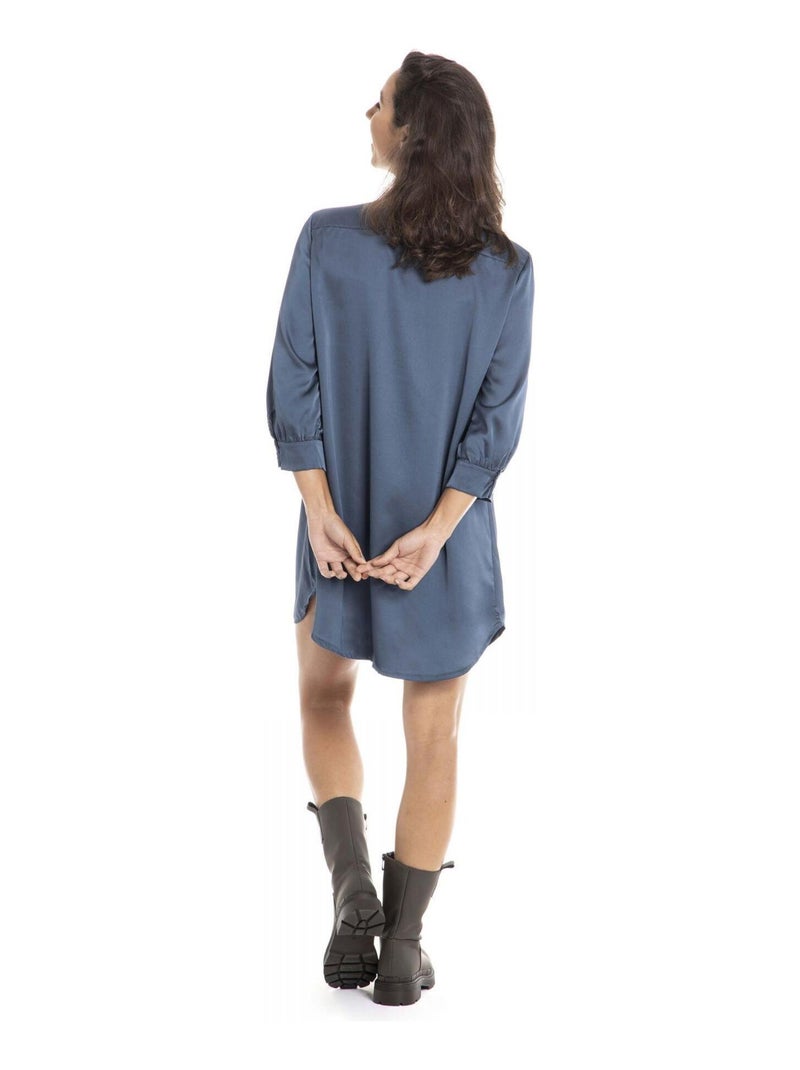 Robe ROSIE Bleu Robe chemise Bleu - Kiabi
