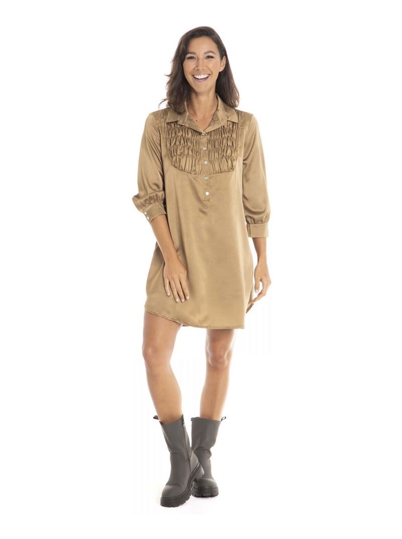 Robe ROSIE Camel Robe chemise Camel - Kiabi