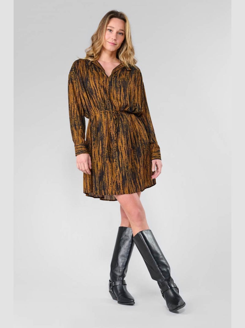 Robe ROY droite 'Le Temps Des Cerises' Marron - Kiabi