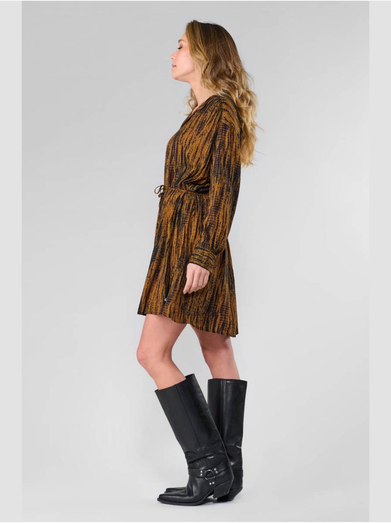 Robe roy droite 'le temps des cerises' Marron - Kiabi