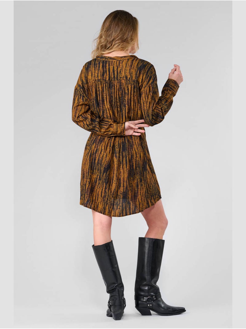 Robe roy droite 'le temps des cerises' Marron - Kiabi