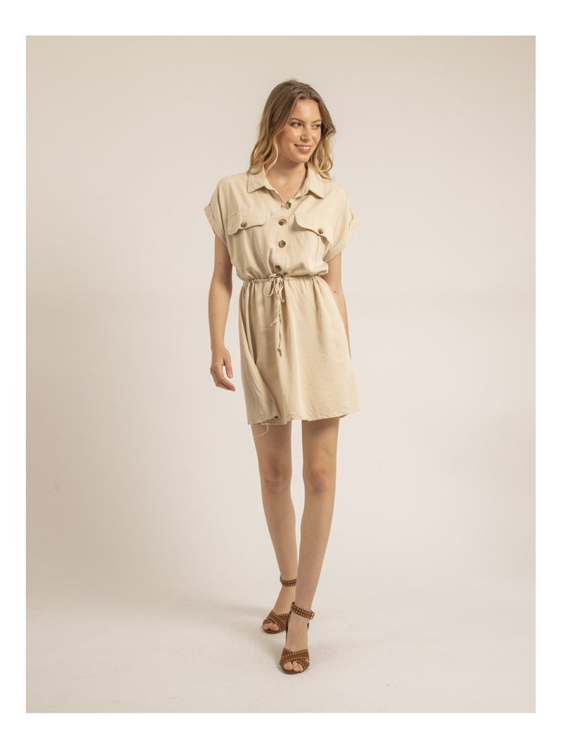Robe saharienne IBELLE Beige - Kiabi