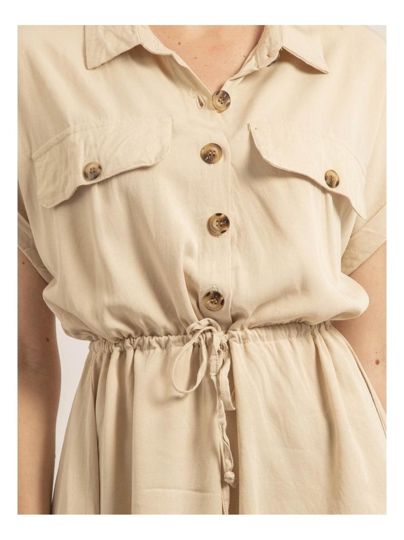 Robe saharienne IBELLE Beige - Kiabi