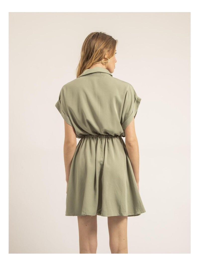 Robe saharienne IBELLE Kaki - Kiabi