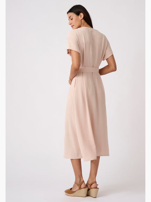 Robe-saharienne tissu crêpe - Damart - Kiabi Robe-saharienne tissu crêpe - Damart - Kiabi