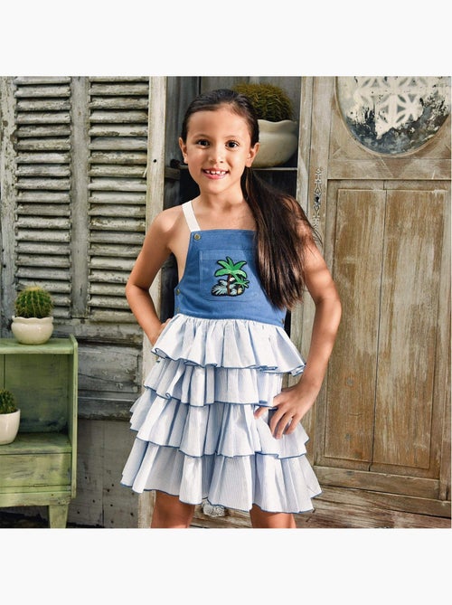 Robe Salopette   à Fines Rayures   GIGI - La Faute à Voltaire - Kiabi