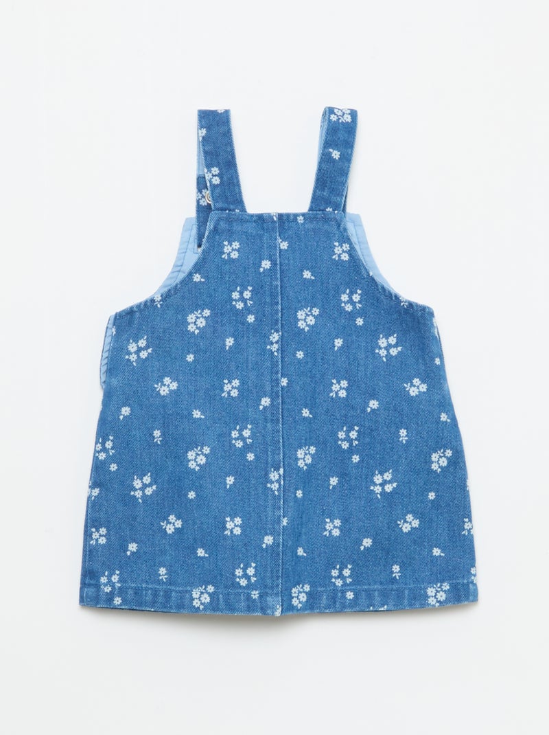 Robe salopette à motif Bleu - Kiabi