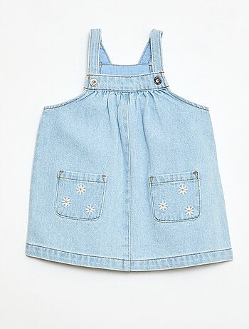 Robe salopette avec 2 poches plaquées devant