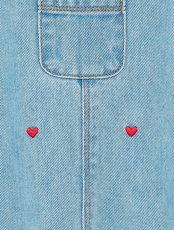 Robe salopette avec bretelles volantées