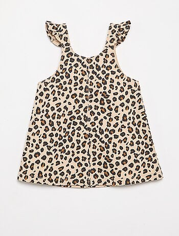 Robe salopette avec imprimé 'léopard'