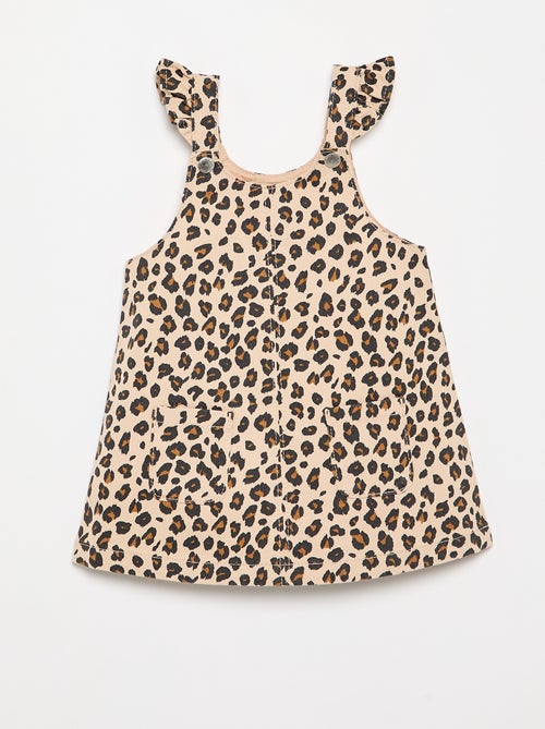 Robe salopette avec imprimé 'léopard' - Kiabi