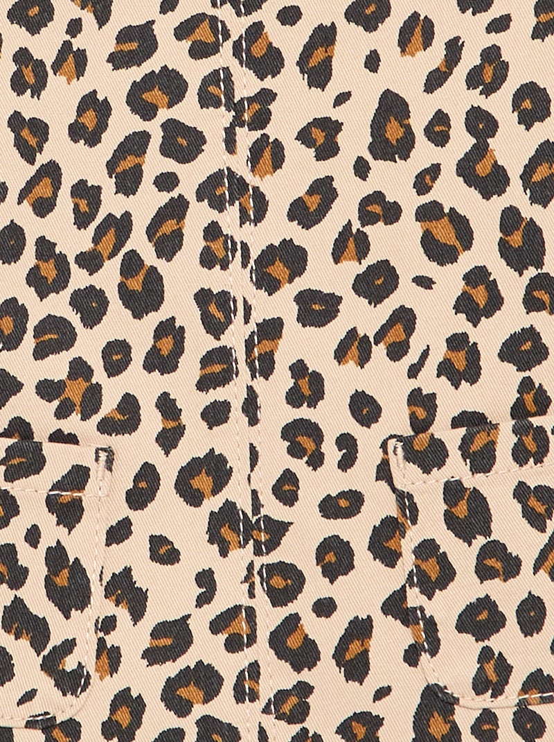 Robe salopette avec imprimé 'léopard' Beige - Kiabi