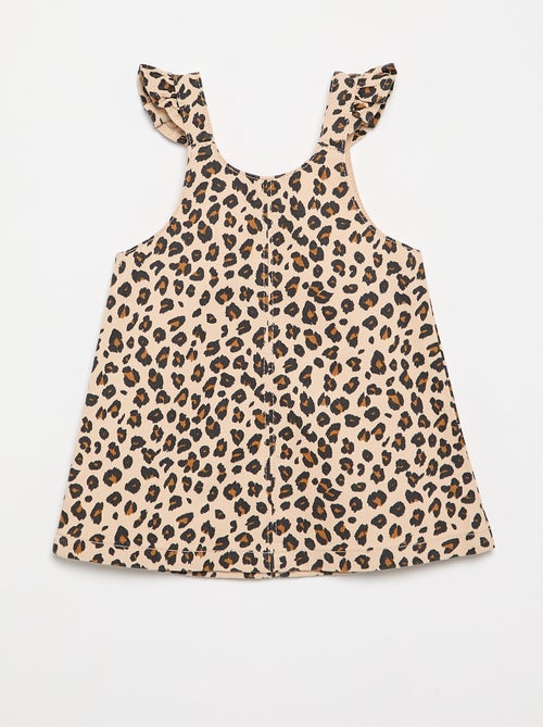 Robe salopette avec imprimé 'léopard' - Kiabi