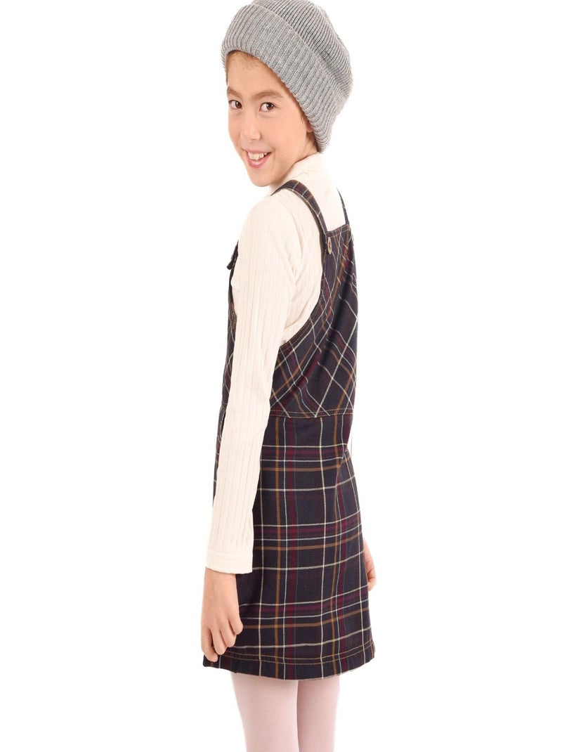 Robe Salopette   Carreaux Tartan   LOLA - La Faute à Voltaire Marron - Kiabi