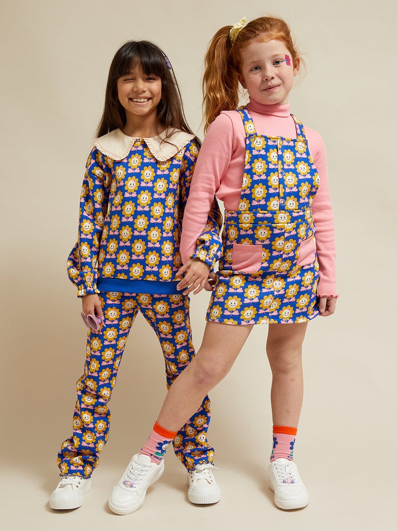 Robe salopette courte - Kiabi  X chacha Bleu/jaune/rose - Kiabi