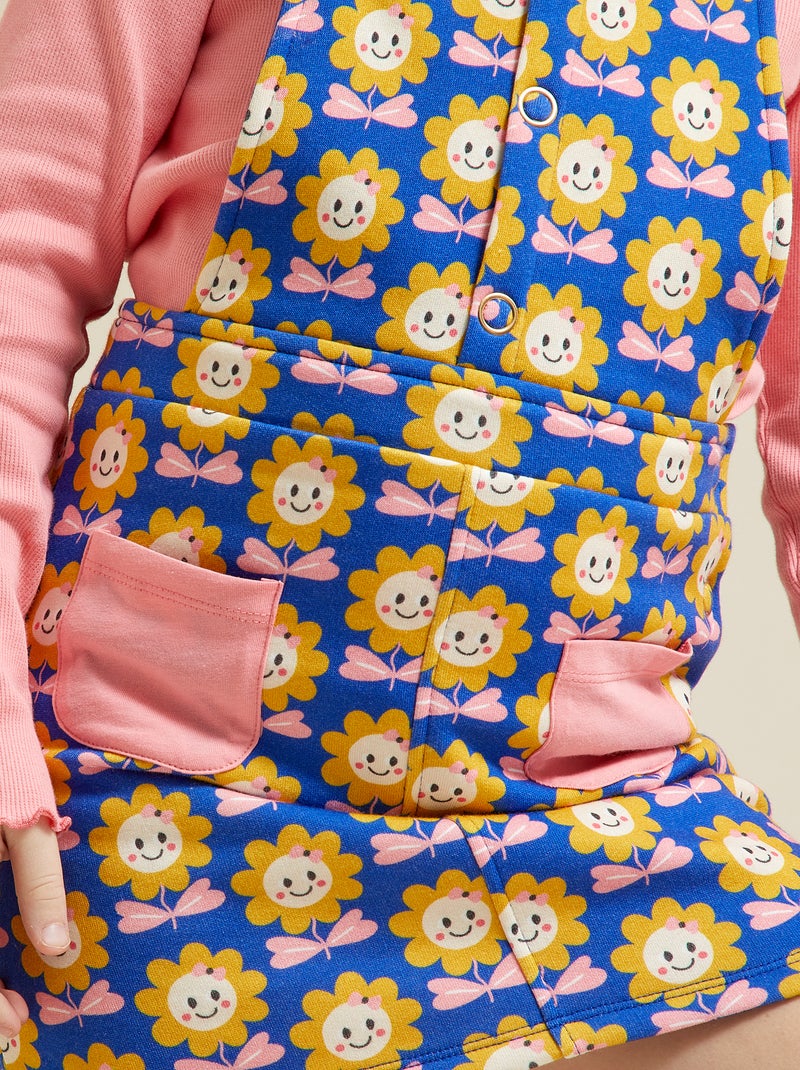 Robe salopette courte - Kiabi  X chacha Bleu/jaune/rose - Kiabi