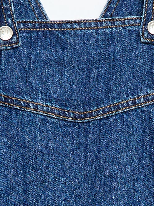 Robe salopette courte en jean - Kiabi