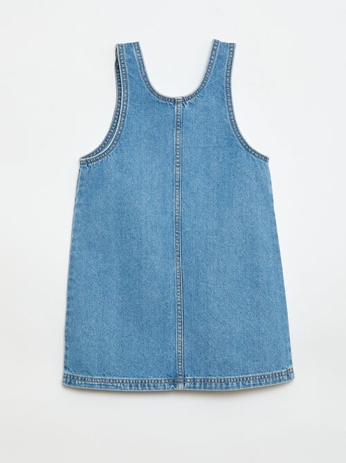 Robe salopette courte en jean - Kiabi