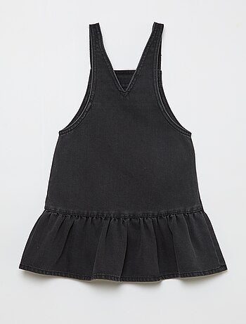 Robe salopette courte en jean